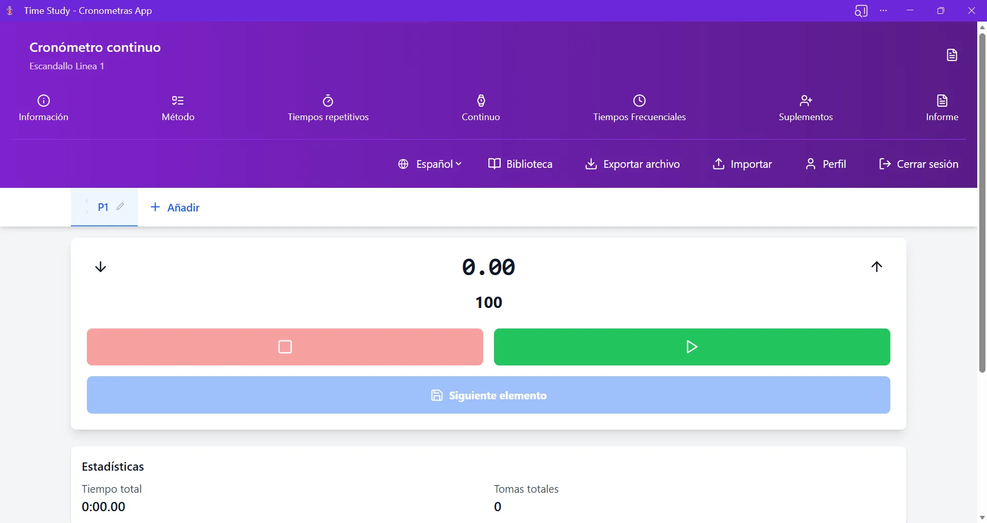 Multi Crono con 6 cronómetros simultáneos en CRONOMETRAS